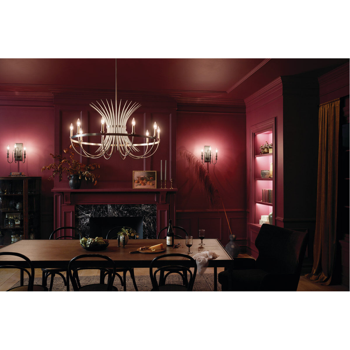 Homestead Baile 9 Light 37 inch Brushed Nickel Chandelier Ceiling Light, Baile